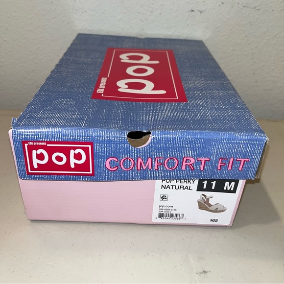 Pop Womens Perky natural Wedge Sandals size 11 platforms Strappy with OG box - Picture 9 of 12